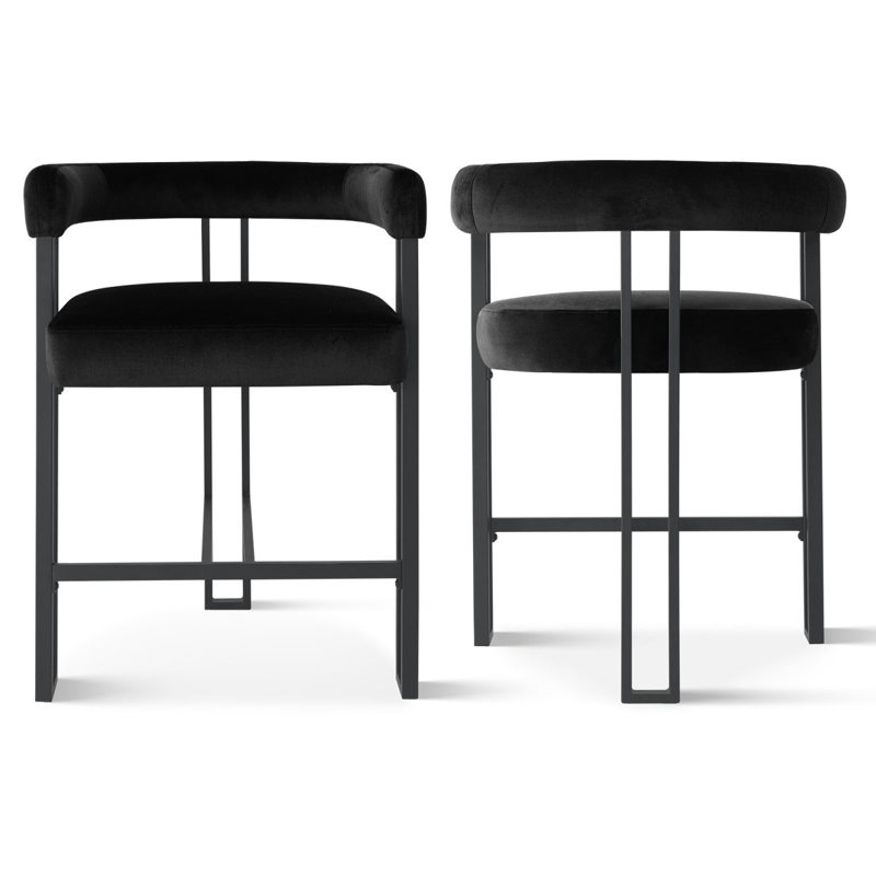 Tabouret de comptoir 24 po Modern, Noir