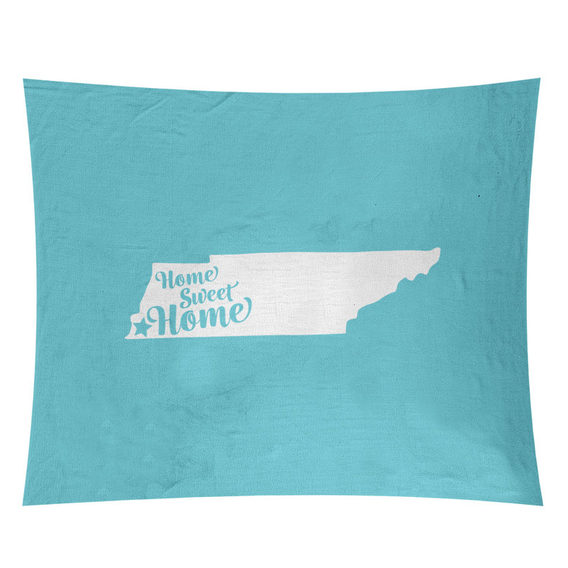 Tapisserie Home Sweet Memphis, H 68 po x l 80 po, Bleu sarcelle