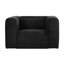 Fauteuil en velours côtelé noir Chinenye Fluffy