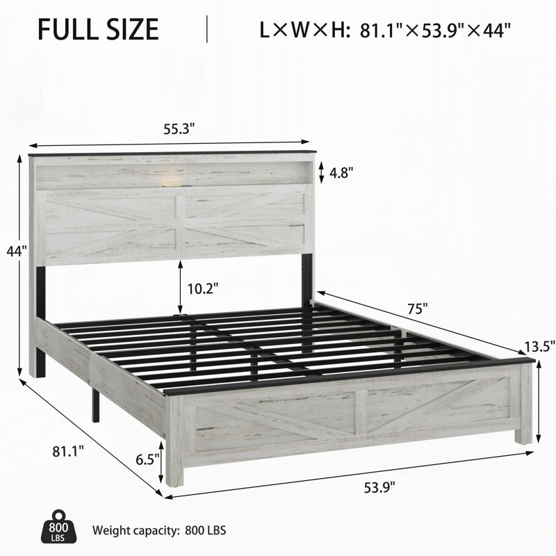 Base de lit plateforme moderne, Double