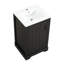 Meuble-lavabo de 20 po avec lavabo, armoire de salle de bain avec porte à fermeture douce, support de rangement et tablette réglable-824600951