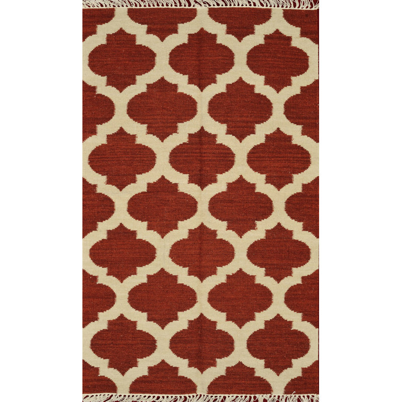 Tapis de couloir rouge en laine Abdihafid