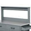 Îlot de cuisine extérieur avec tablette haute et armoire de rangement, chariot de barbecue avec roulettes verrouillables-128535163
