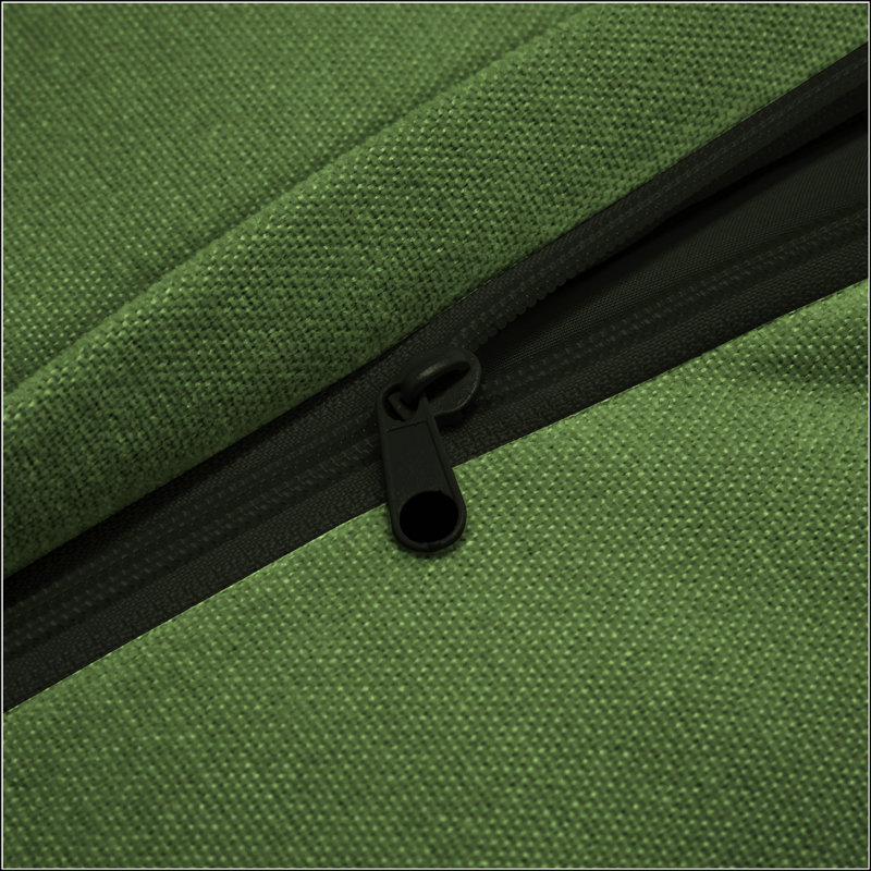 Canapé sans accoudoir, Chenille verte