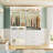 Freestanding 48" Closet System With 5 Wood Drawers-489545347