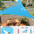 Blue 16x16x16 FT Triangle Waterproof Sun Shade – Heavy-Duty UV-Block Canopy for Patio or Garden, Quick to Set Up-126816638