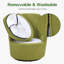 Fauteuil demi-tonneau pivotant rembourré Teddy (2 pièces)-133228037