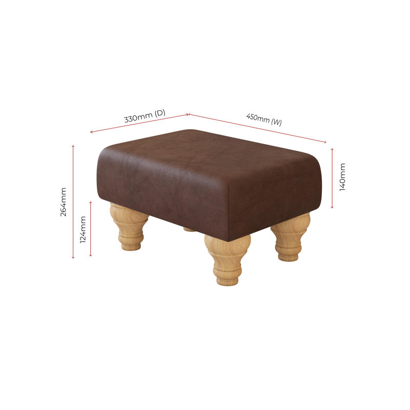 Collado Wood Turned Leg, Natural, Chestnut Brown, Italian Leather