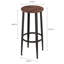 Ensemble de 2 tabourets de bar de hauteur comptoir Watkins - ensemble de sièges sans dossier modernes avec bases en métal et sièges en bois pour la cuisine ou la salle à manger par Lavish Home (brun)-987321599