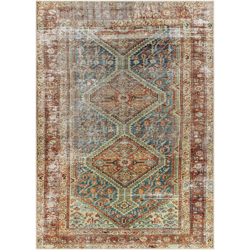 Hemmer Machine Washable Indoor Area Rug, Rectangle 6'7" x 9'