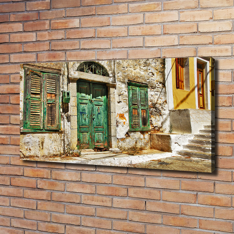 Greek Streets - Wrapped Canvas Print