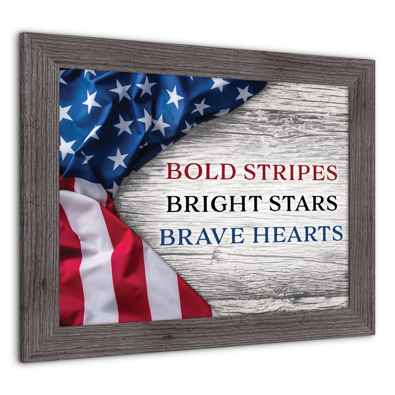 «Bold Bright Brave», impression d'un seul cadre, Encadré gris