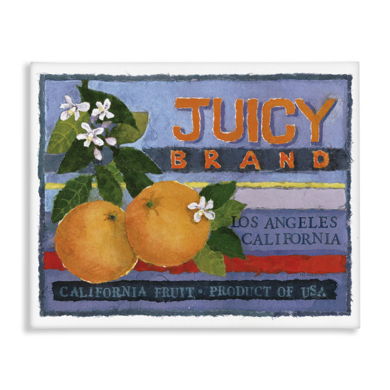 Art mural sur toile, oranges juteuses par Nancy Overton, H 30 po x l 40 po