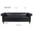 83.6" Chesterfield PU Leather Sofa with Rolled Arms and Nailhead Trim-369478604