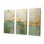 «Green Gold Minimalisme Poteries», ensemble d'art sur toile à spirales abstraites-99828796-99828799