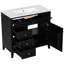 Meuble-lavabo noir 36 po avec lavabo-1204931884