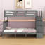 Lit superposé avec escalier de rangement et garde-corps pour la chambre à coucher-106496028