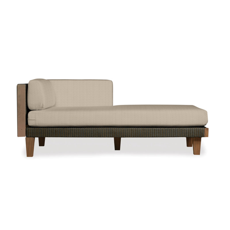 Catalina Outdoor Teak Chaise Lounge, Mink, Fife Aruba