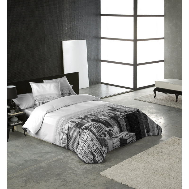 Ensemble de housse de couette en coton pour grand lit 3 pièces Gouchee Home NYC, Grand