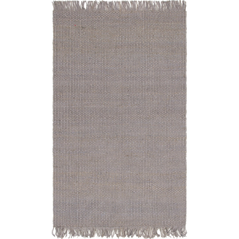 Tapis ivoire noué à la main Gelman, Rectangle 5 pi 1 po x 8 pi, Grey