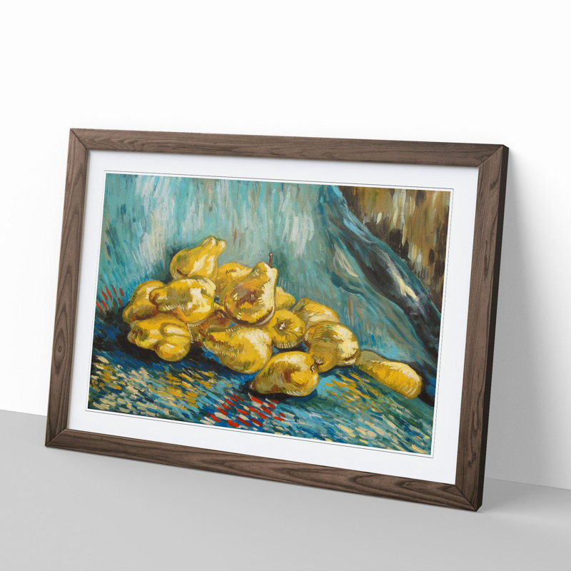 Pears by Vincent Van Gogh - Framed Print, 27cm H x 36cm W x 2cm D, Walnut Framed