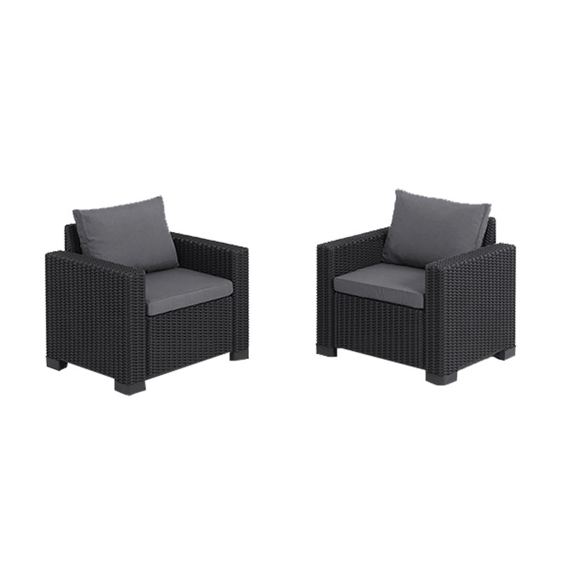 Keter California Armchair x2 - Graphite