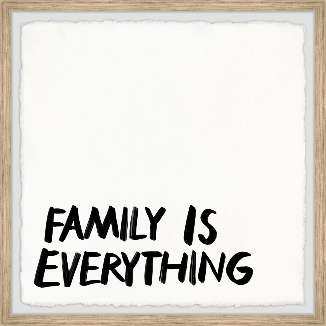 "Family Is Everything V" Framed Painting Print