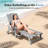 Adjustable HIPS Waterproof Pool Lounge Chair Wheels Lounge Chaise Set Outdoor Swimming Reclining Outdoor Chaise Lounge With Cup Holder-121687893