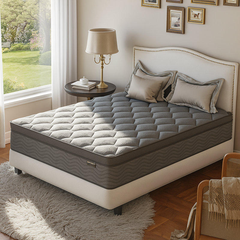 Alwyn Home 10“/12”/14“  Medium Firm Hybrid Mattress with Memory Foam, 14", Twin