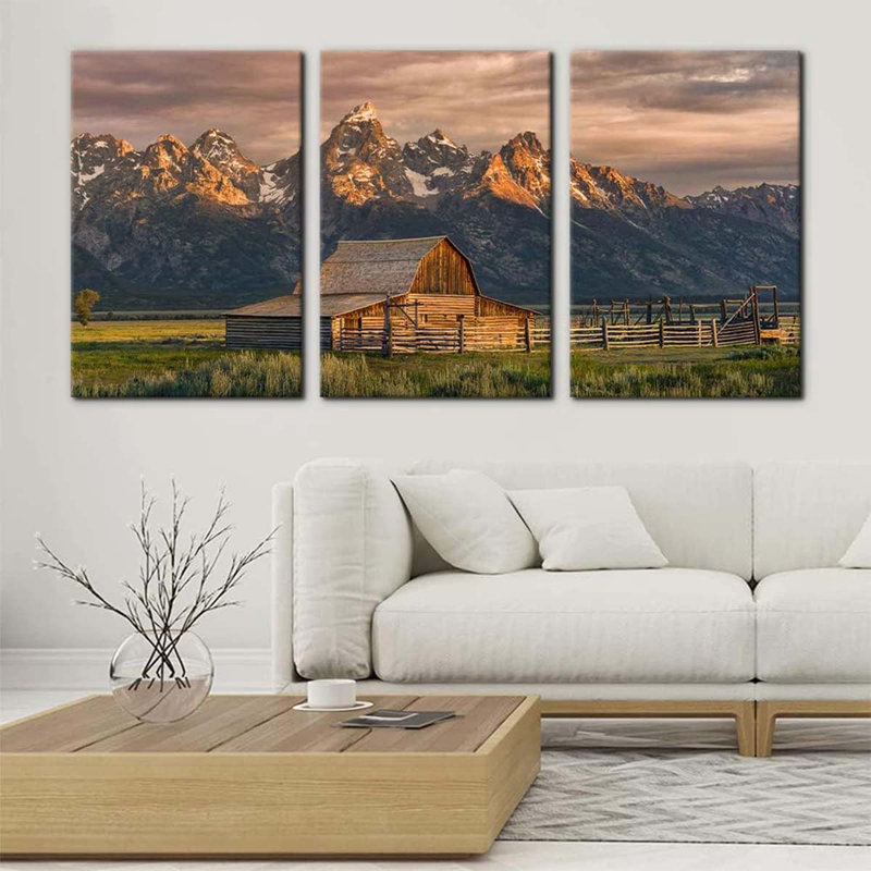 3 Piece Wrapped Canvas Print, 60 cm H x 120 cm W