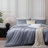 MooMee Duvet Cover Set Silky Sateen Look Luxury Sheen Zipper Closure & 8 Interior Ties 100% Long-Staple Cotton 600TC -106891954-105272386