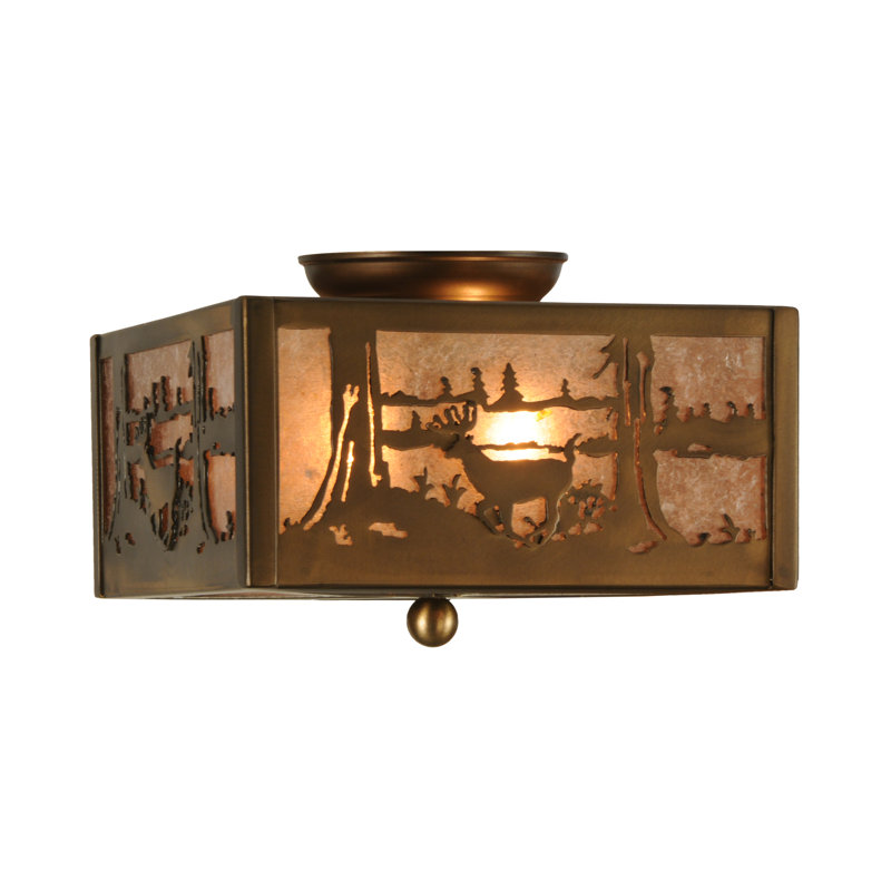 Rustic Lodge 2 - Light Semi Flush Mount