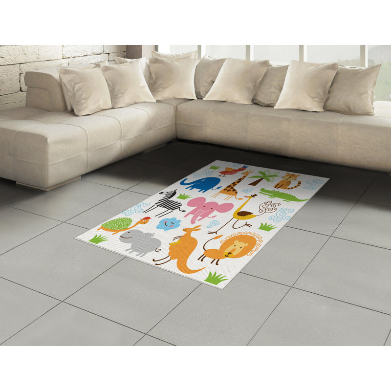 Tapis décoratif à longs poils en fibre de polyester haute densité Animal, Rectangle— 4 pi x 5 pi 8 po