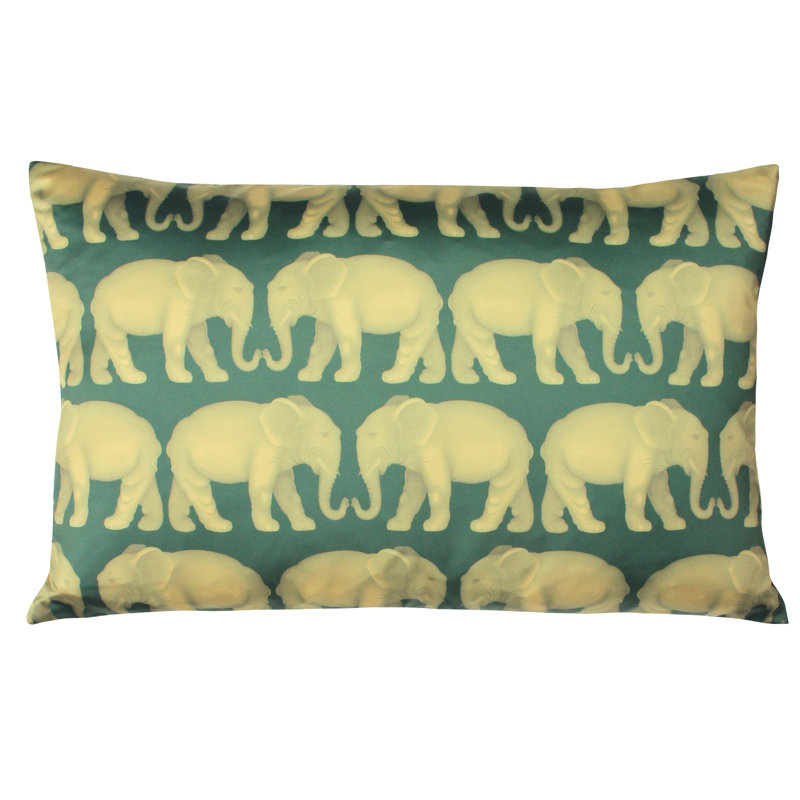 Rectangular Lumbar Cushion, Emerald