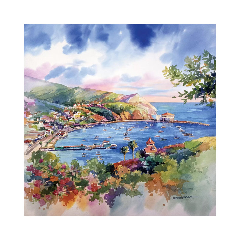 Avalon Catalina by Bill Drysdale - Wrapped Canvas Painting, 93.98 cm H x 93.98 cm W x 1.91 cm D