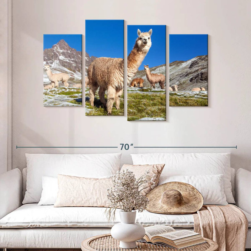 Lamas des Andes Brampt, H 32 po x l 52 po