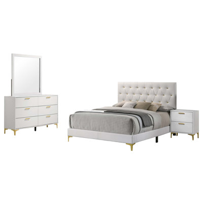 Ensemble de chambre avec grand lit 4 pièces James White