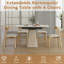 Ensemble de table de salle à manger rétractable 5 pièces, table extensible avec 4 chaises pour petits appartements-951892617