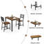 Ensemble de table de salle à manger, table de bar avec 2 bancs de salle à manger, comptoir de table de cuisine avec chaises, table de petit déjeuner industrielle pour la cuisine, salon-2014378679-2014378635-2014378634