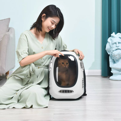 Smart Trekpod Pet Travel Backpack App Enabled Smart Cat Breathable Pet Carrier