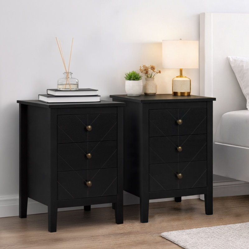 40cm W Pair of Bedside Tables