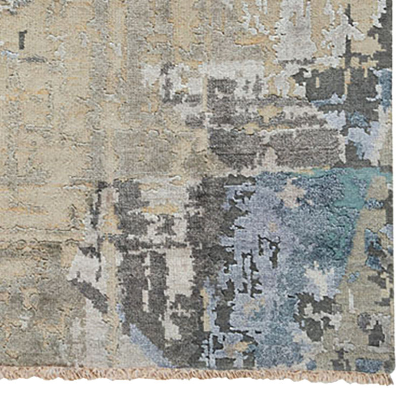 Dakston Wool and Viscose Abstract Rug, Rectangle 8' x 10'
