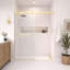 Porte de douche coulissante double sans cadre CatalystFP 44'-49'' L x 76'' H, noir mat, verre clair 3/8".-112003524-132934452
