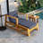 Wood Adjustable Backrest Outdoor Lounge Chair with armrest and soft cushion-663792770