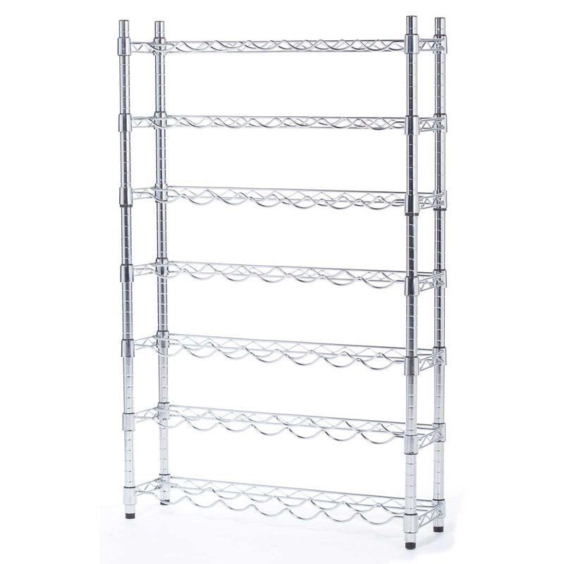 Garrido Floor Wine Bottle Rack in Silver