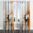 Orange Black Abstract Fractal Impressions - Modern Velvet Grommet Curtain - Room Darkening - 1 Panel-2026886638-2026109956
