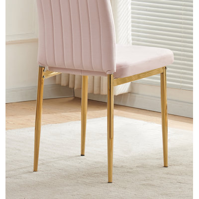 Glitz Velvet Dining Chairs with Gold Legs