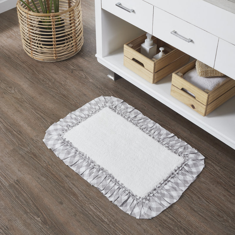 Tapis de bain Annie, L 20 po x L 30 po, Gris cendré
