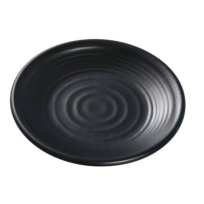 Yanco Black Pearl 6" Melamine Bread And Butter Plate