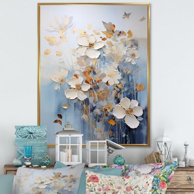Minimalisme, fleurs saisonnières sur toile